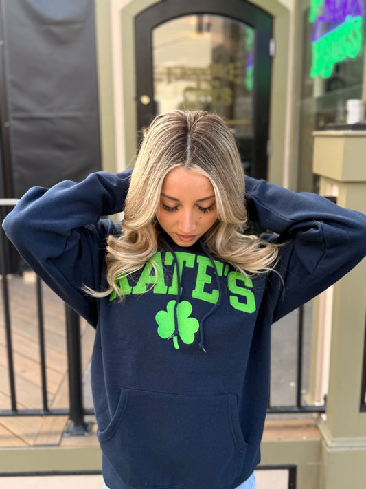Embroidered Navy St. Patty’s Hoodie