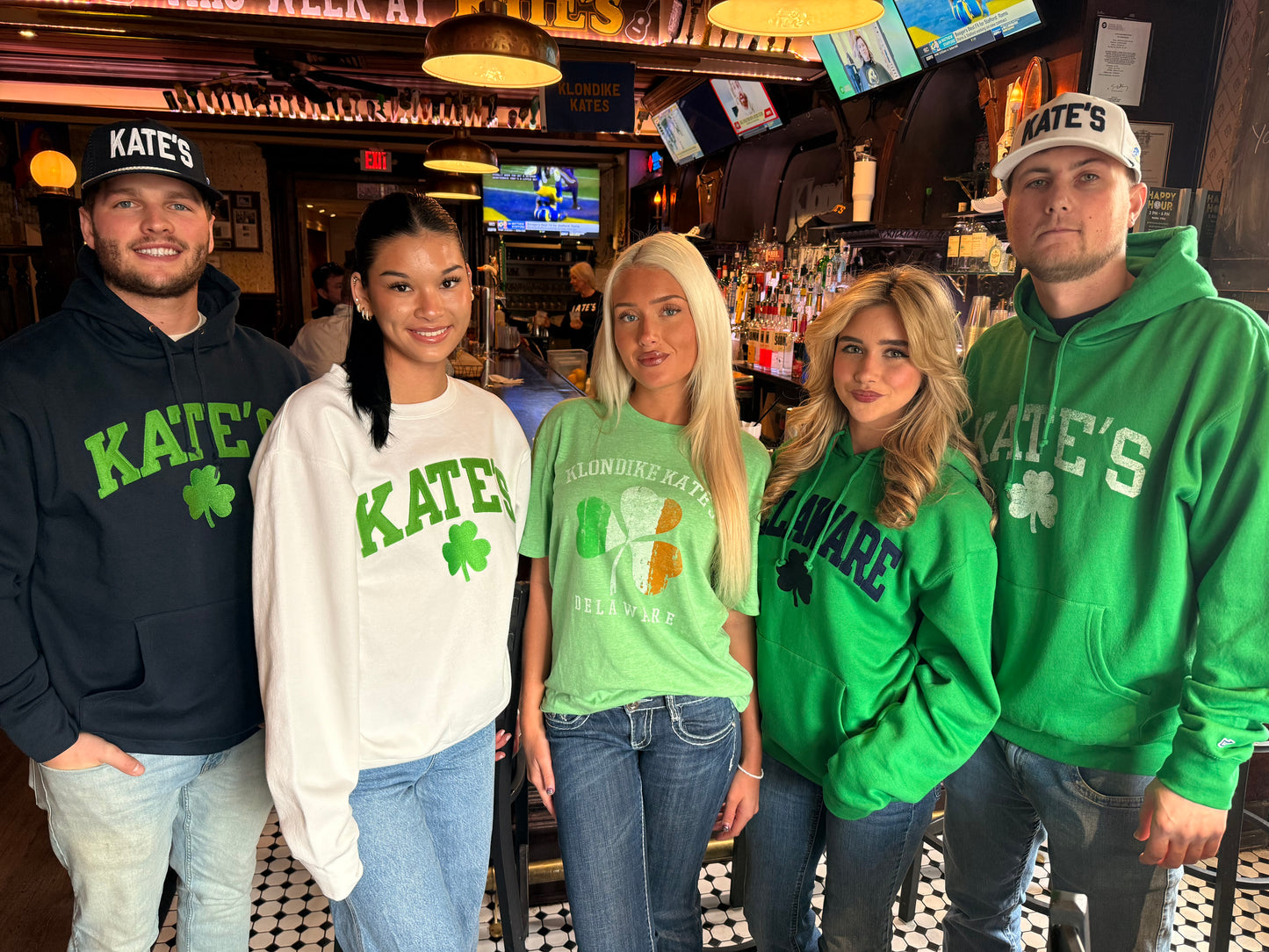 Embroidered Kate’s White St. Patty’s Crew