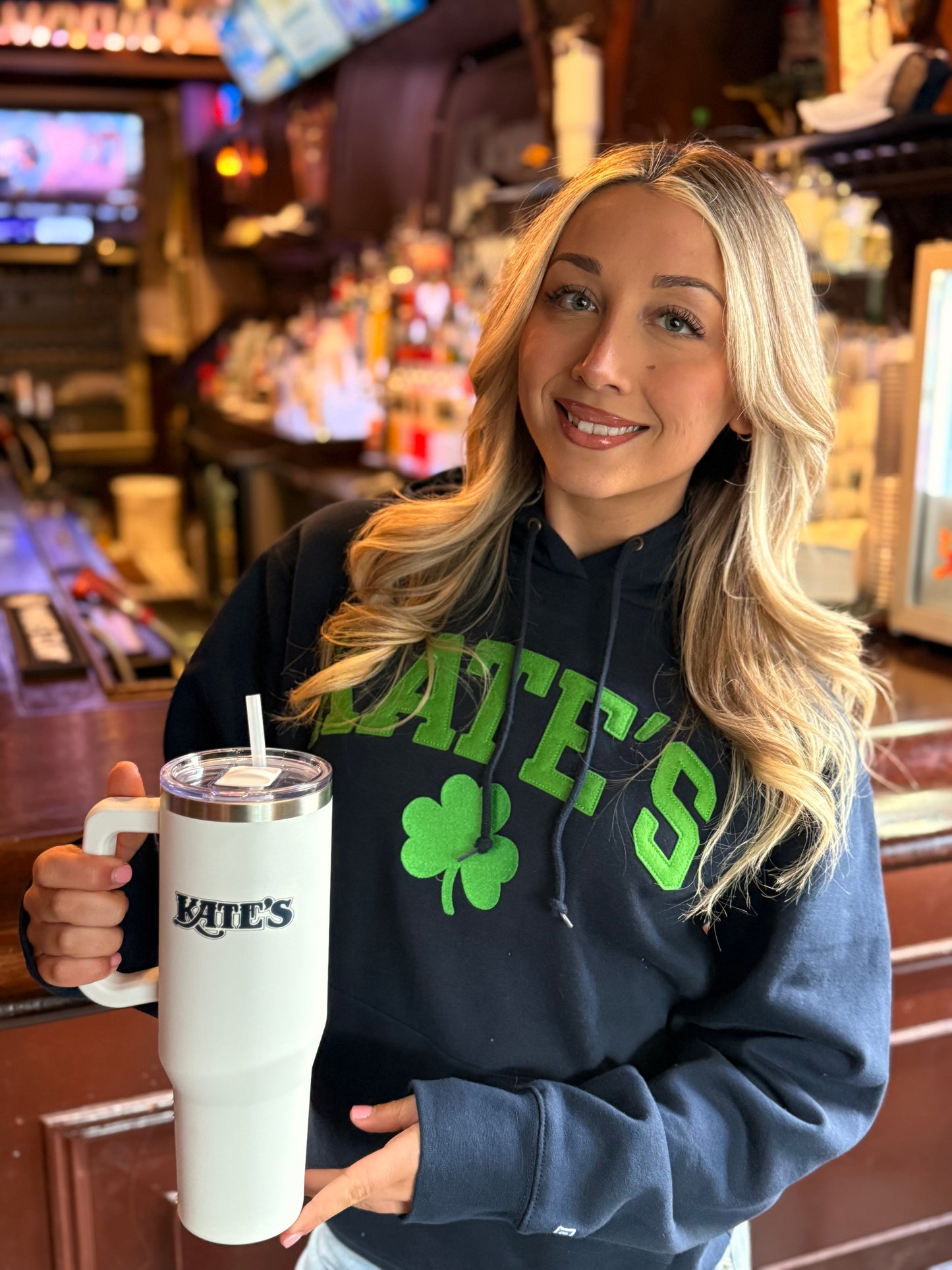 Embroidered Navy St. Patty’s Hoodie