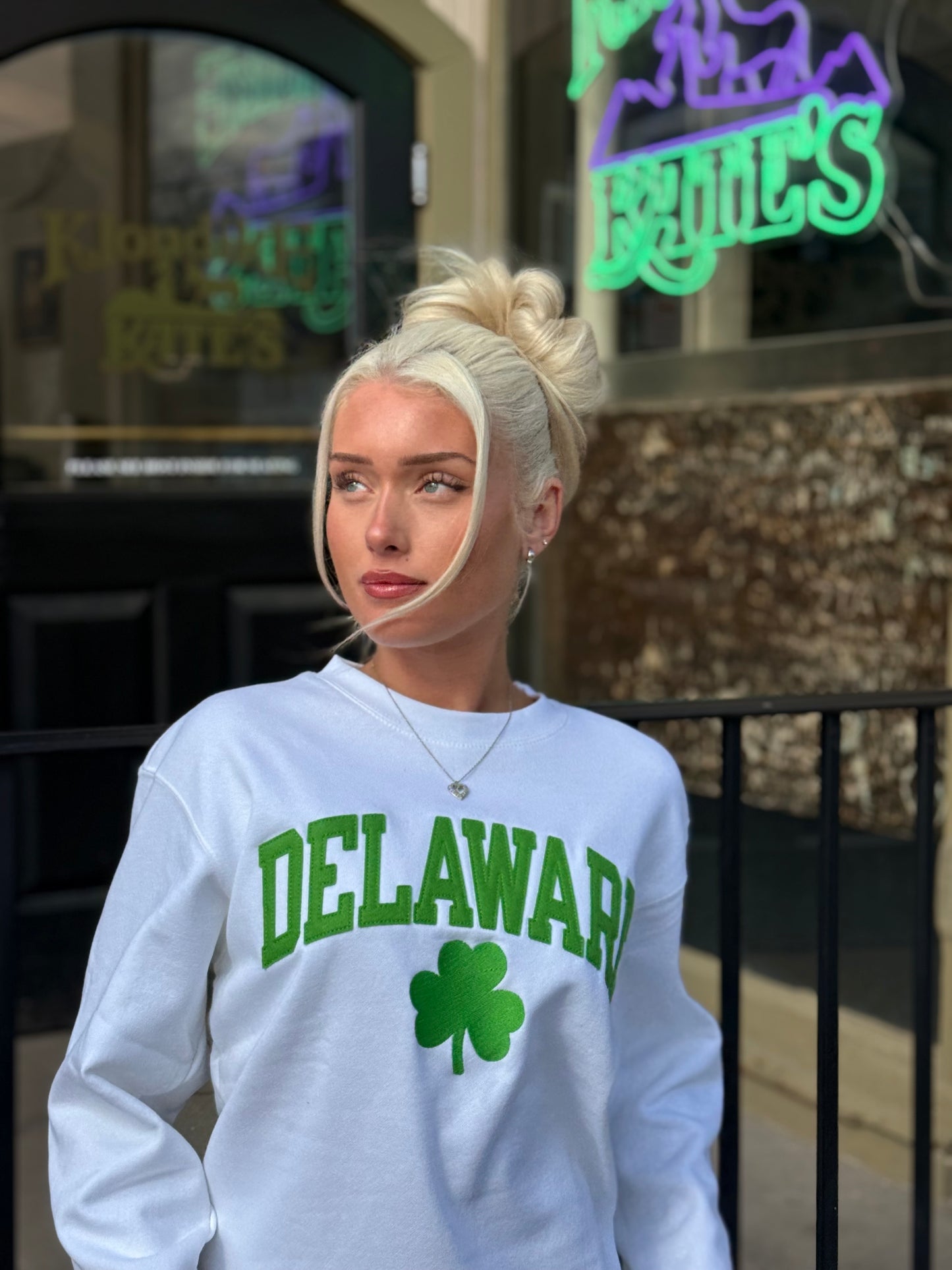 Embroidered White Delaware St. Patty’s Crew