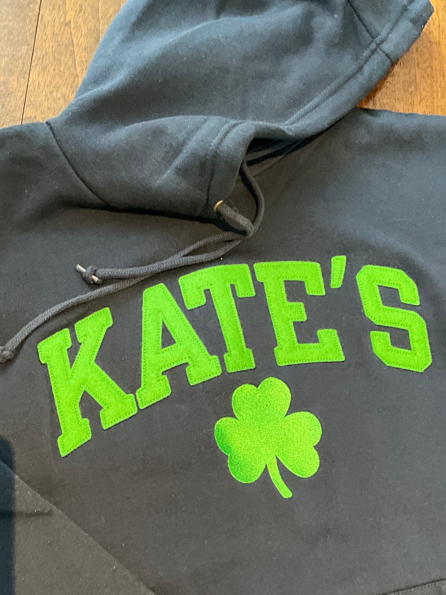 Embroidered Navy St. Patty’s Hoodie